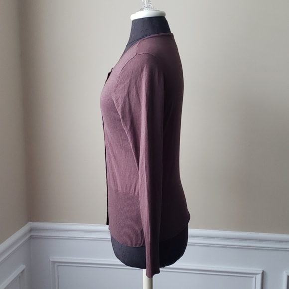 Sigrid Olsen Light weight Brown Button up cardigan - Picture 4 of 8